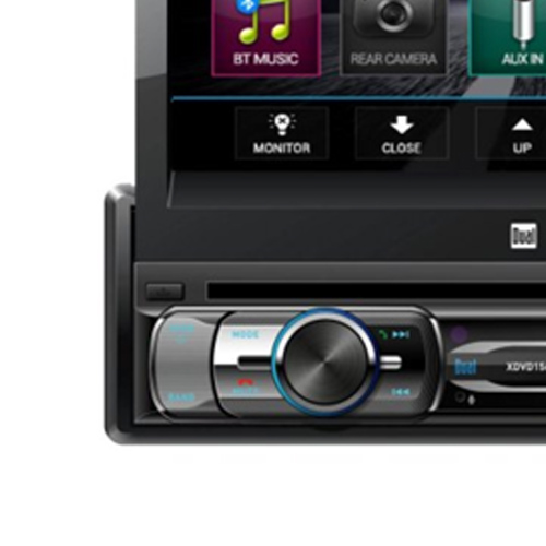Dual® - Single DIN DVD/CD/AM/FM/MP3/WMA/AAC Receiver with Motorized 7" Touchscreen Display Built-In Bluetooth