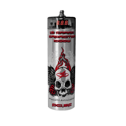 Power Acoustik® - 1.5 Farad Capacitor with Digital Voltage Display